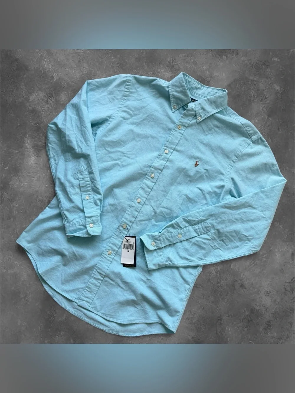 NWT Polo Ralph Lauren Oxford Shirt Men’s Size Medium Light Blue Custom Fit